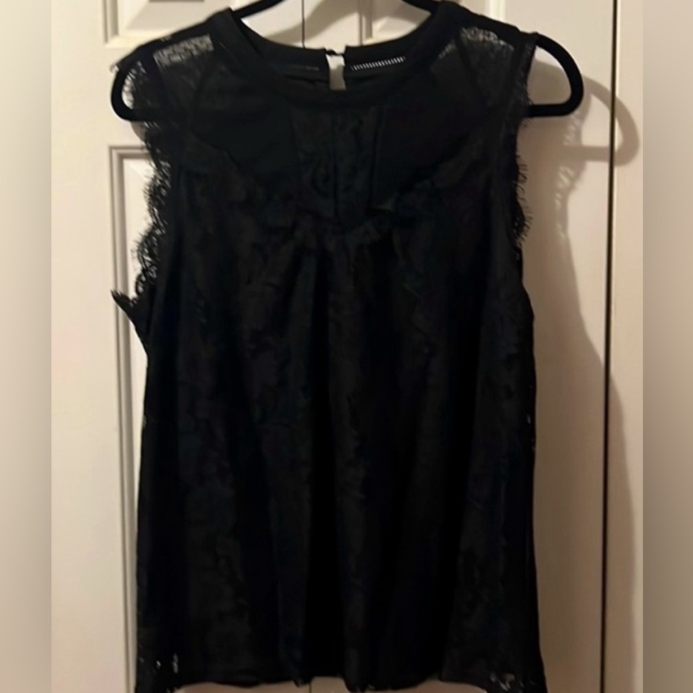 Lace Soaked In Luxury Black. Blouse size XL. Fully lined